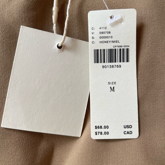 Anthropologie NWT Sz Med Flat White color blocked top, flattering, back zipper - Picture 3 of 12